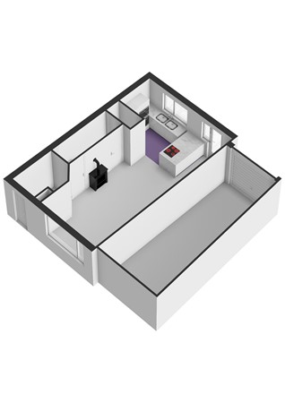 Floorplan - Van Vollenhovenstraat 10, 3265 BX Piershil